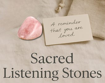 Sacred Listening Stone – Intuitive Crystal + Personalized Ceremony Message, Spiritual Gift, Oracle Reading, Metaphysical Keepsake