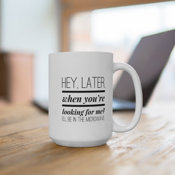 15oz Humorous Coffee Mug for Coffee Losers | Funny Microwave Quote | White Ceramic Mug | Coffee Lover Gift | Jami Amerine