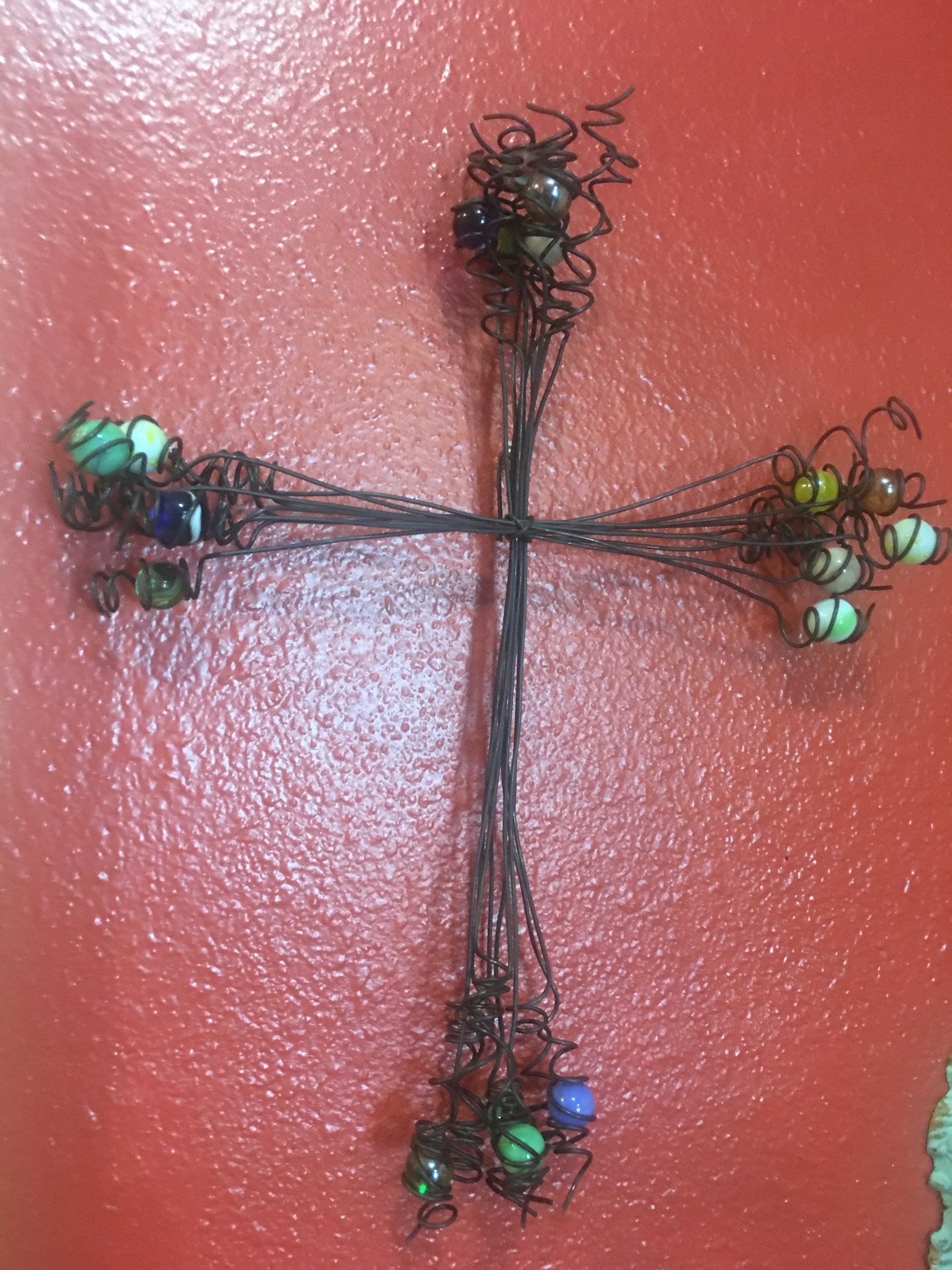 Wire Cross Cross Wall Decor Faith Cross Wall Decor Etsy