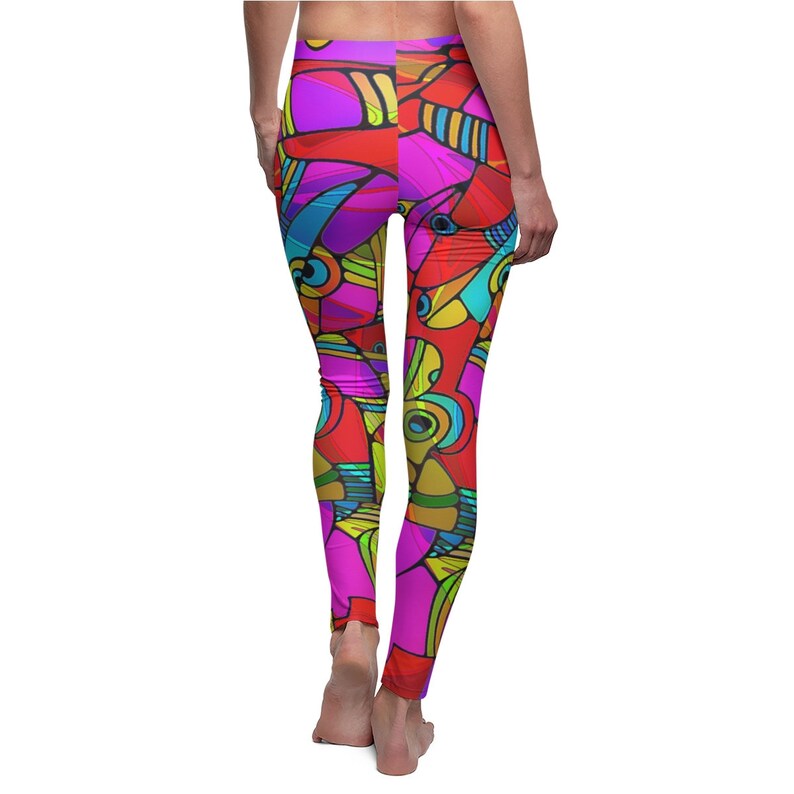 Women/'s Skinny Cut Leggings Crazy Lady