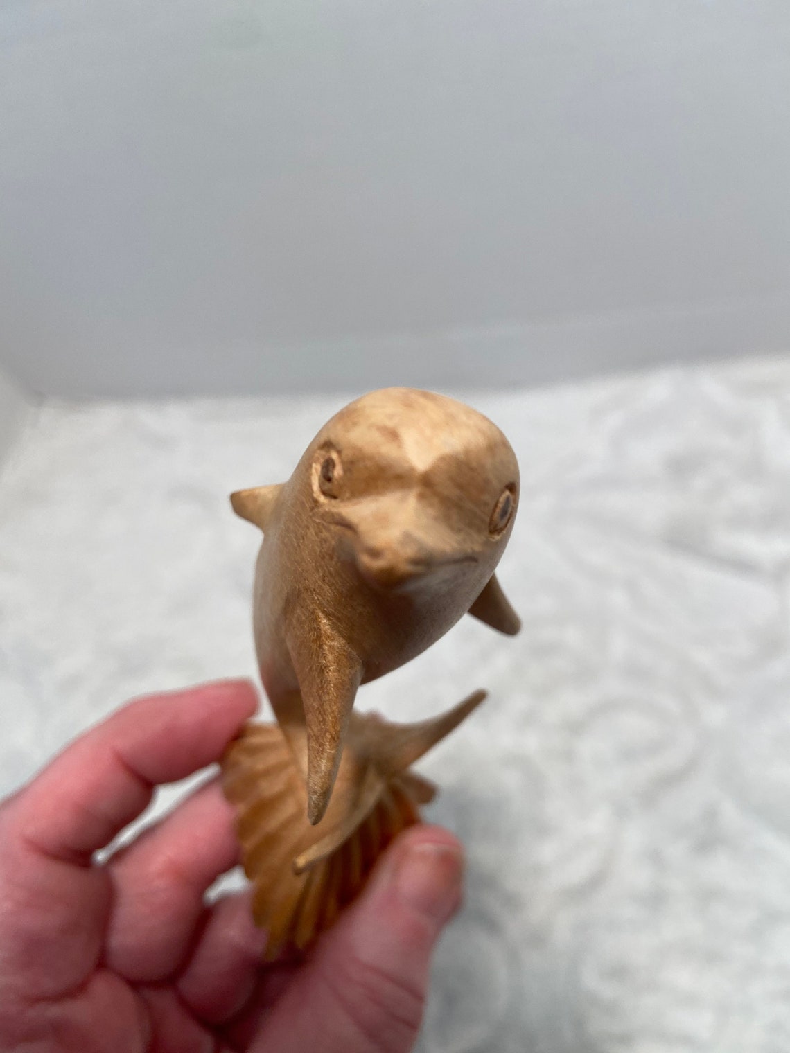 Estatua de delfines de madera tallada a mano | Etsy