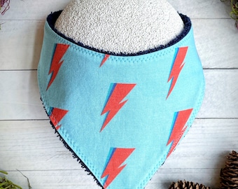 Special Order | Bib | Bowie Bandana Bib | Ziggy Stardust Glam Rockstar Baby Shower Gift