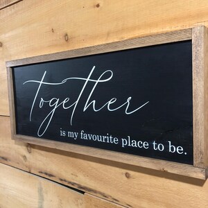 Letrero de madera "Juntos": decoración para el hogar estilo granja