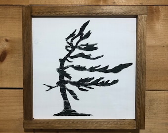 Letrero de madera de pino azotado por el viento: decoración de pared de cabaña