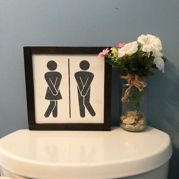 Bathroom Sign | Men/Womens | Wood Sign | Bathroom Decor