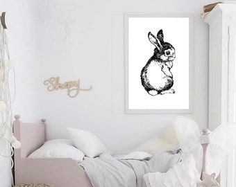 Kaninillustrationsvektor, hare PNG, SVG, PDF-filer