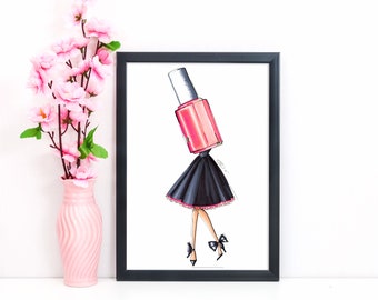 Nail Polish Art Print Wall Poster