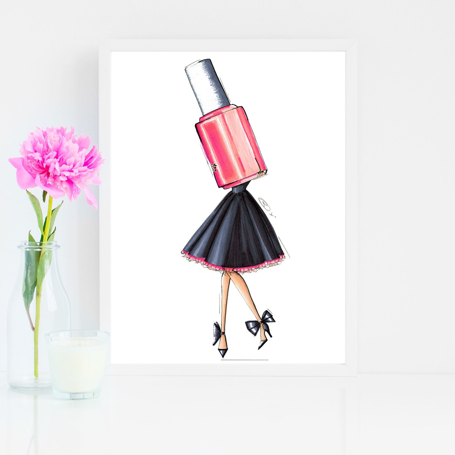 Nail Polish Art Print Wall Poster Etsy