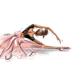 Ballerina Bows - Fashion Illustration, Ballet Art Print, Pointe Shoes Poster