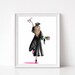 Scroll and Roses - Customizable Graduation Gift, Fashion Illustration Art Print, Graduation Celebration Poster, Gift for high school Girl 