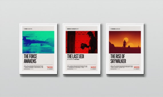 Star Wars Sequel Films Poster Set 15 19 Retro Movie Etsy Star Wars Sequel Films Poster Set 15 19 Retro Movie Etsy