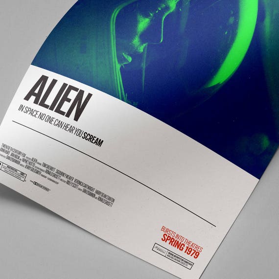 Alien 1979 Retro Movie Poster Art Film Poster Etsy