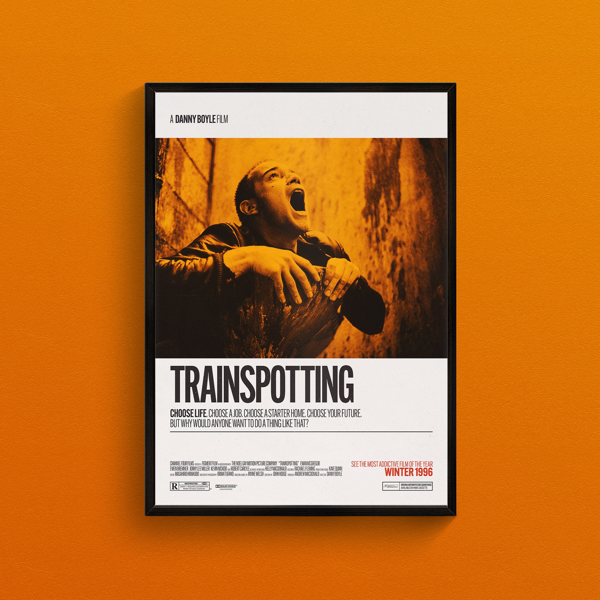 thumbnail image 2 of Trainspotting (1996) Movie Poster - Sick Boy - Reproduction Print 2 of 6