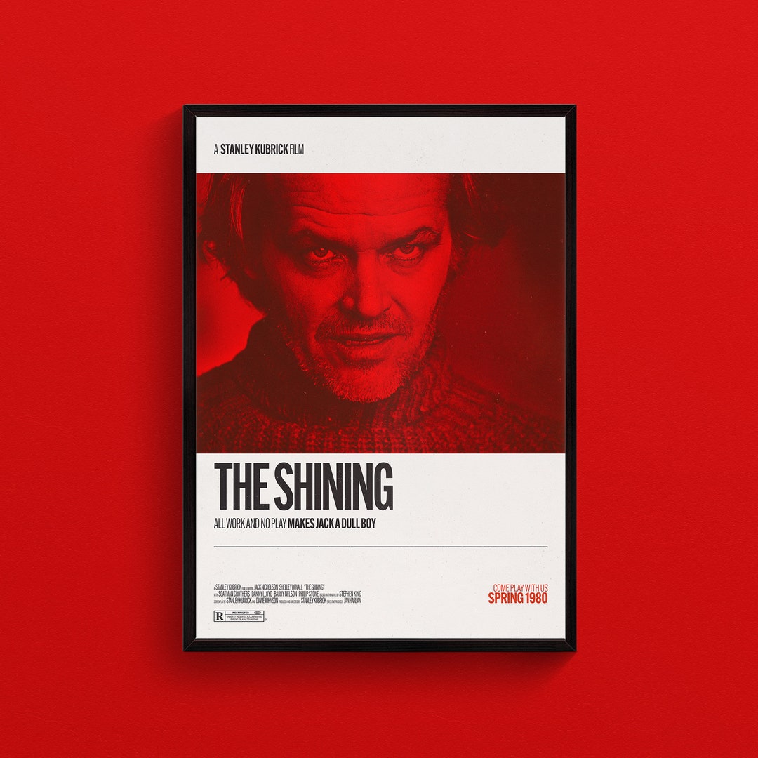 The Shining 1980 Retro Movie Poster Art, Minimalist Film Poster, Cinema ...