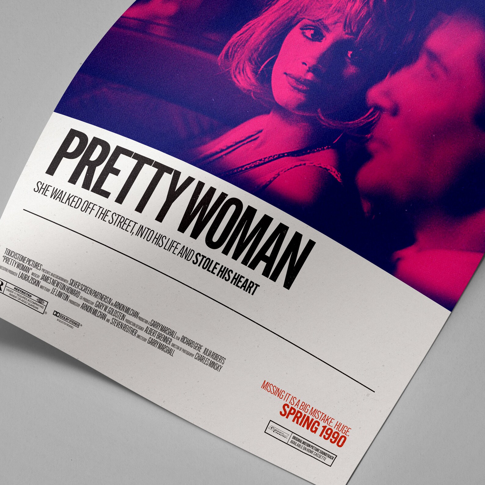 Pretty Woman 1990 Retro Movie Poster Art Minimalist Film - Etsy