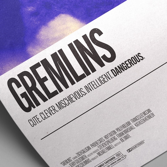 A2 Gremlins 2 Vintage Movie Poster A3 A1 A4 Sizes Available