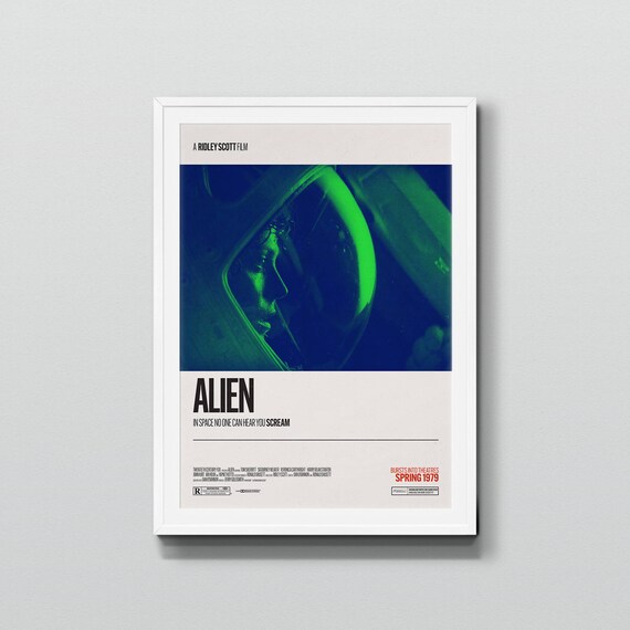 Alien 1979 Retro Movie Poster Art Film Poster Etsy
