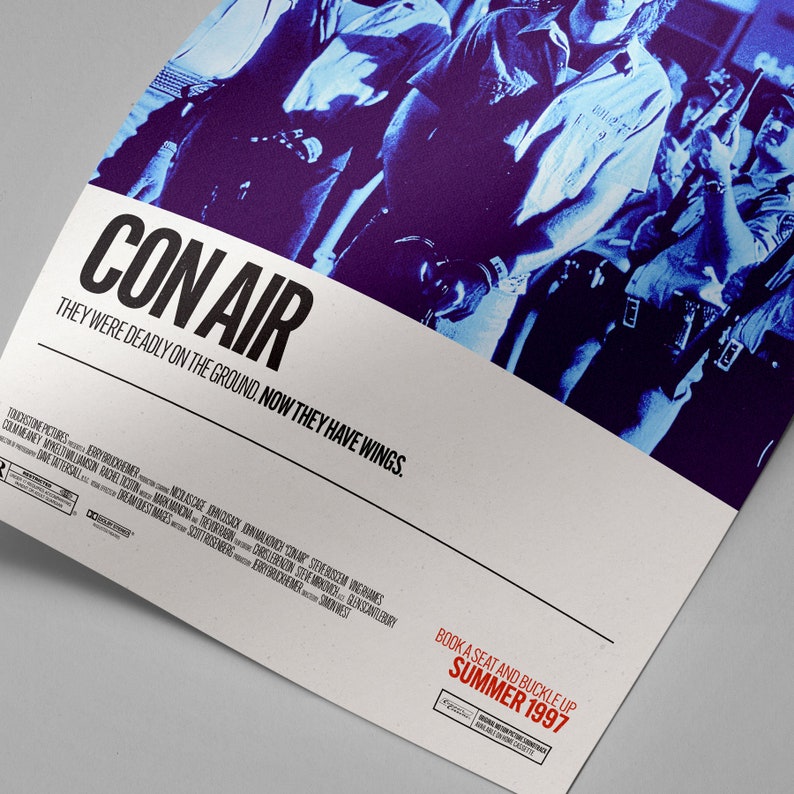 Con Air 1997 Retro Movie Poster Art Minimalist Design Etsy
