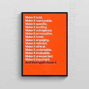 Make It – DIGITAL Creative Inspiration Poster #05 – Minimalist Typographic Decor, Gift for Designers, Creatives, Studio Decoration, Graphics