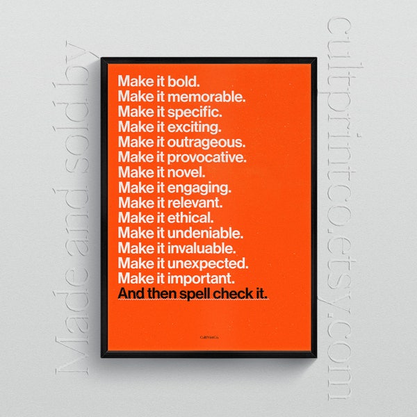 Make It – DIGITAL Creative Inspiration Poster #05 – Minimalist Typographic Decor, Gift for Designers, Creatives, Studio Decoration, Graphics