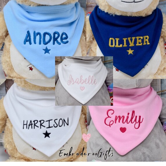 personalised dribble bibs