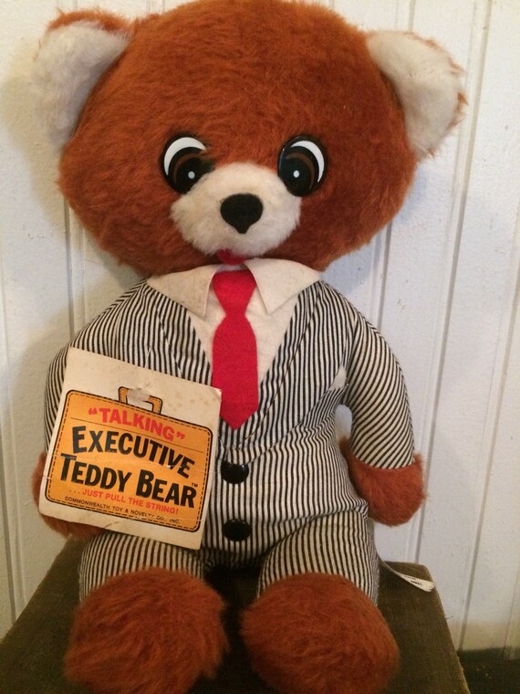 talking executive teddy bear