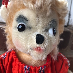 Vintage mohair bear hedgehog