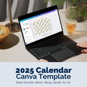 Editable 2025 Calendar Template | Canva Yearly Planner for Business ...