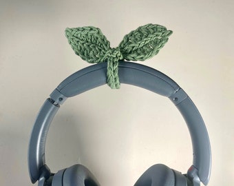 Crochet Sprout Leaf Headphones Accessory / Bookmark Plant