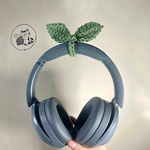 Crochet Sprout Leaf Headphones Accessory / Bookmark Plant