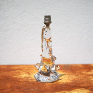 Vintage crystal lamp, table lamp, crystal table lamp with spikes, accent lamp, interior decoration, bedside lamp