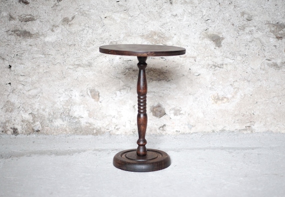 Sellette bois vintage, piédestal bois, porte-plante bois, meuble bois, décoration intérieur