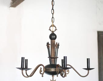 Vintage Pendelleuchte, Empire Messing Pendelleuchte, Pfeil Pendelleuchte, Kronleuchter, Deckenlampe, Dekor