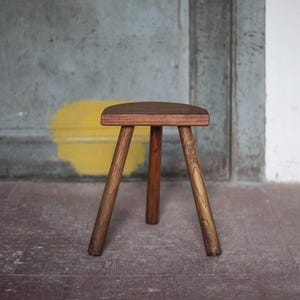 Vintage stool, wooden stool, tripod stool, milking stool, plant stand, interior decoration, stool
