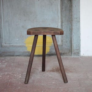 Tripod stool, wooden stool, milking stool, antique stool, plant stand, interior decoration, stool