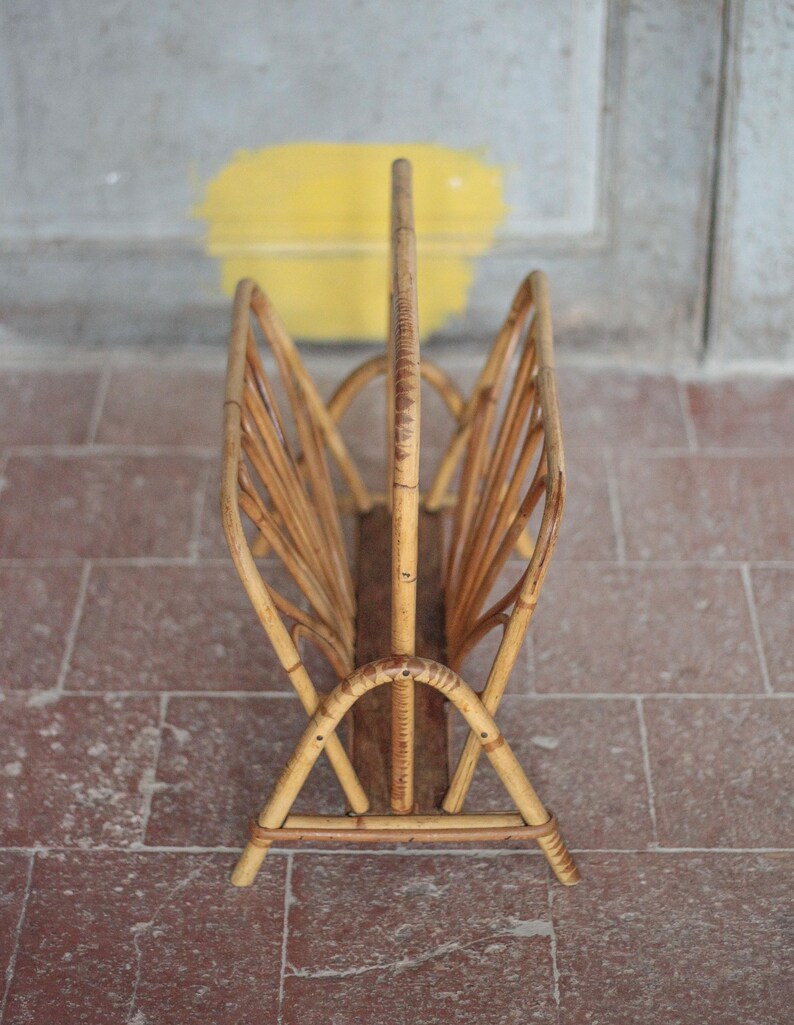 Rattan Magazine Rack, Wicker Magazine Rack, Magazine Storage, Magazine ...