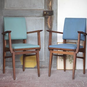 Lot De 2 Housses Vintage Pour Fauteuil Bridge – Tissu Tapisserie à Fleurs (fait Main, Scratchs)