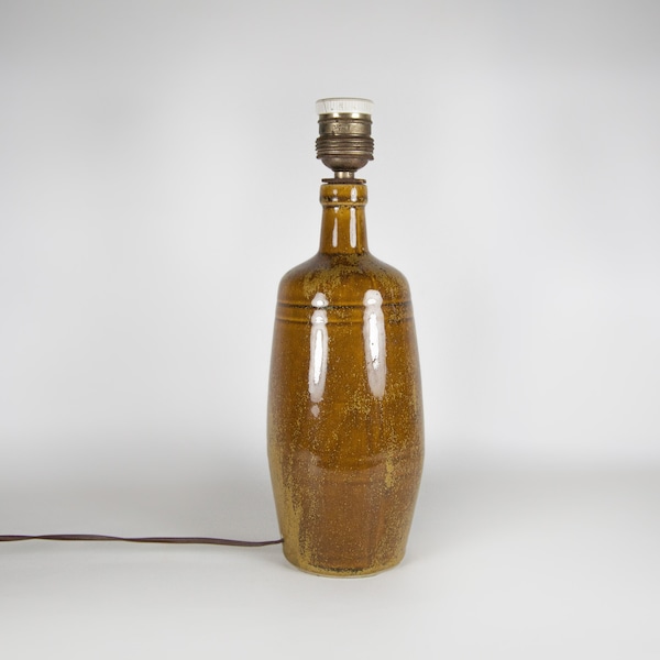 Vintage lamp, vintage lamp foot, pottery, ceramic bottle lamp, handcrafted, vintage lighting, pottery, lamp base