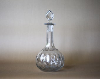 vintage carafe, crystal wine carafe, decanter carafe, bar, collection, barware, crystal bottle