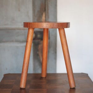 Vintage stool, wooden stool, tripod stool, occasional stool, plant stand, interior decoration, wooden stool, stool planter