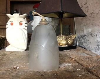 Antike Glas Pendelleuchte, Glaslaterne, Kronleuchter, Deckenlampe, Innendekoration