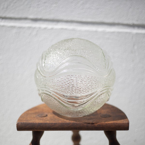 Globe boule, globe verre, abat-jour verre, globe à motifs, globe pour suspension, 70's