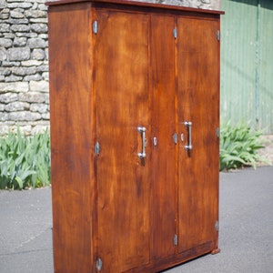 Armoire Art déco, armoire bois, meuble de rangement vintage, armoire de notaire, meuble bois vintage image 4