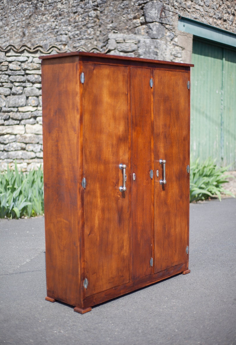 Armoire Art déco, armoire bois, meuble de rangement vintage, armoire de notaire, meuble bois vintage image 4
