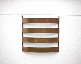 Wall-mounted brass, brass wall grille, vintage brass protection