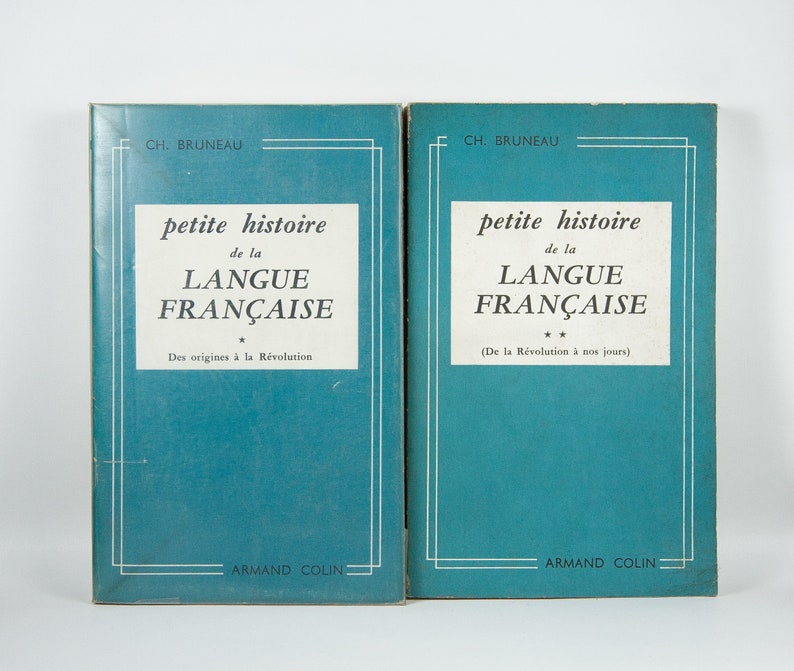 Story Of The French Language Charles Bruneau Librairie Armand Colin Volume I And Ii Vintage 1969 Book - 