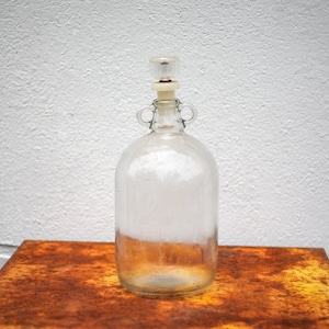 Lady Jeanne bottle, glass bottle with cap, carboy, carboy, demijohn bottle, vintage decoration