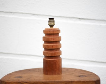 Scandinavian wooden lamp, vintage wooden lamp base, table lamp, living room lamp, bedside lamp, interior decoration