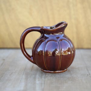 Pitcher France, brown ball pitcher, ceramic pitcher, water pitcher, carafe, pitcher, jug