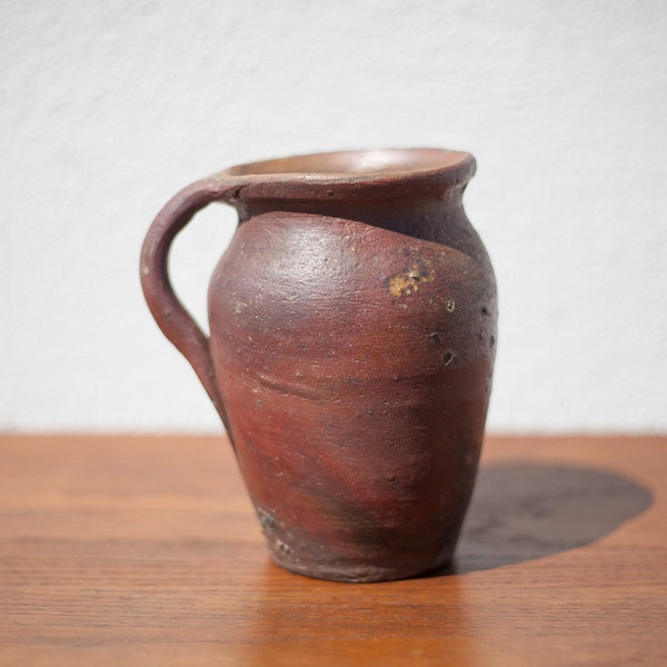 pot en grès normand de Ger, pot ancien, pot avec anse, collection, poterie, déco
